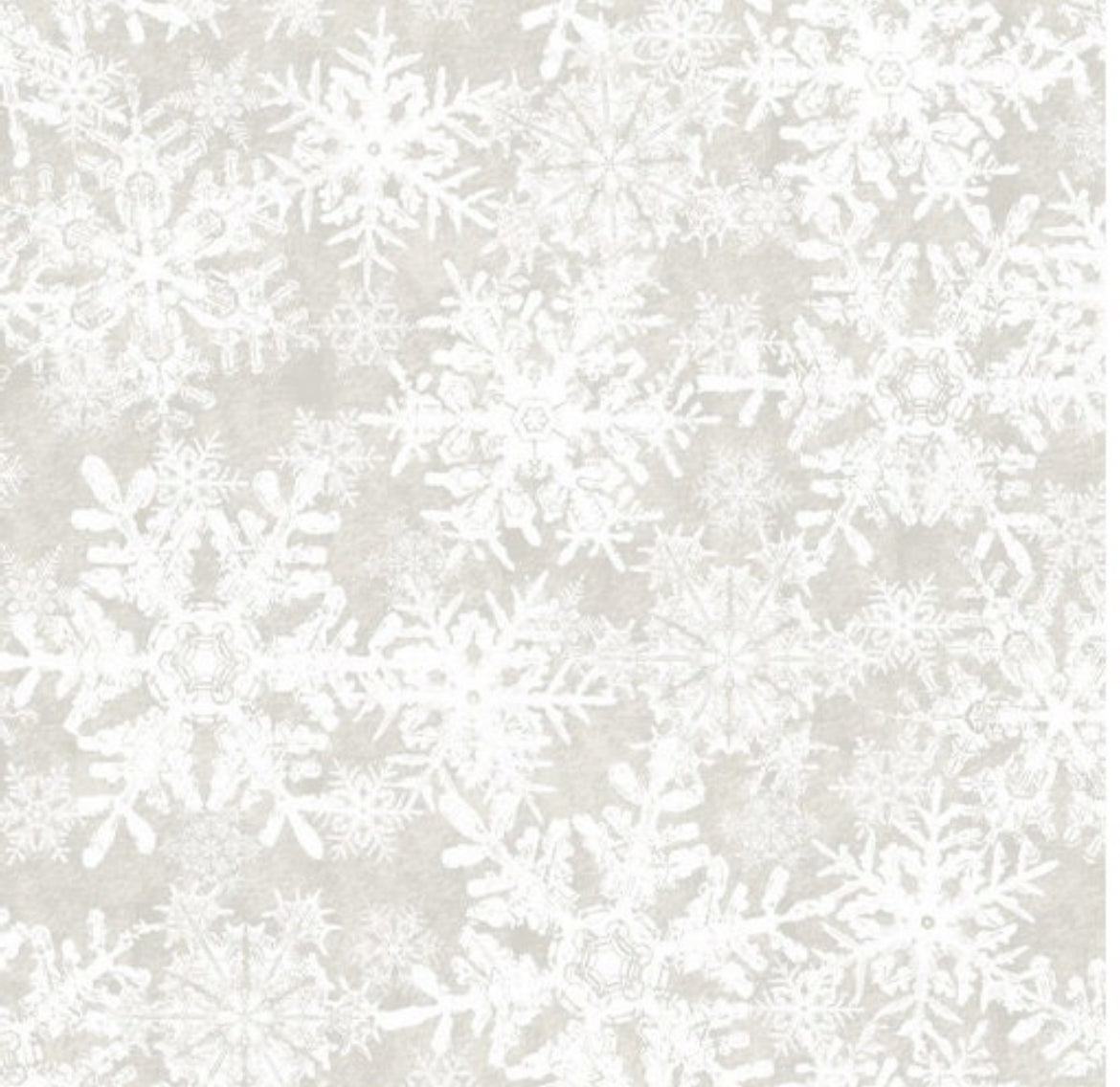 Nature’s Winter Snowflake 100% Cotton Fabric- - Sold by the 1/2 yard increment