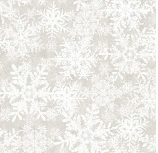 Nature’s Winter Snowflake 100% Cotton Fabric- - Sold by the 1/2 yard increment