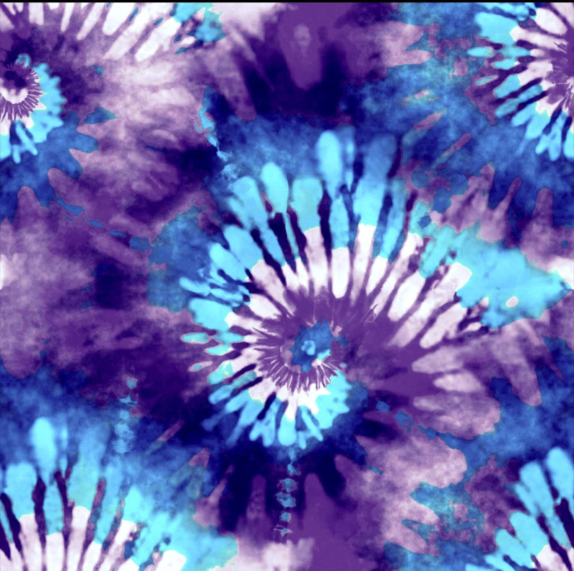 Purple Tie Die Print Cotton fabric - 100% Cotton Fabric - Sold by the 1/2 yard increment